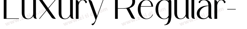 Luxury Regular字体转换